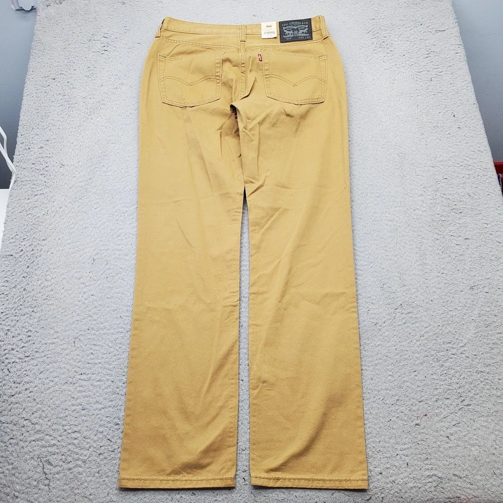 Levi's Jeans Mens 31x32 Brown Denim 514 Red Tab 5-Pocket Straight Leg Grunge